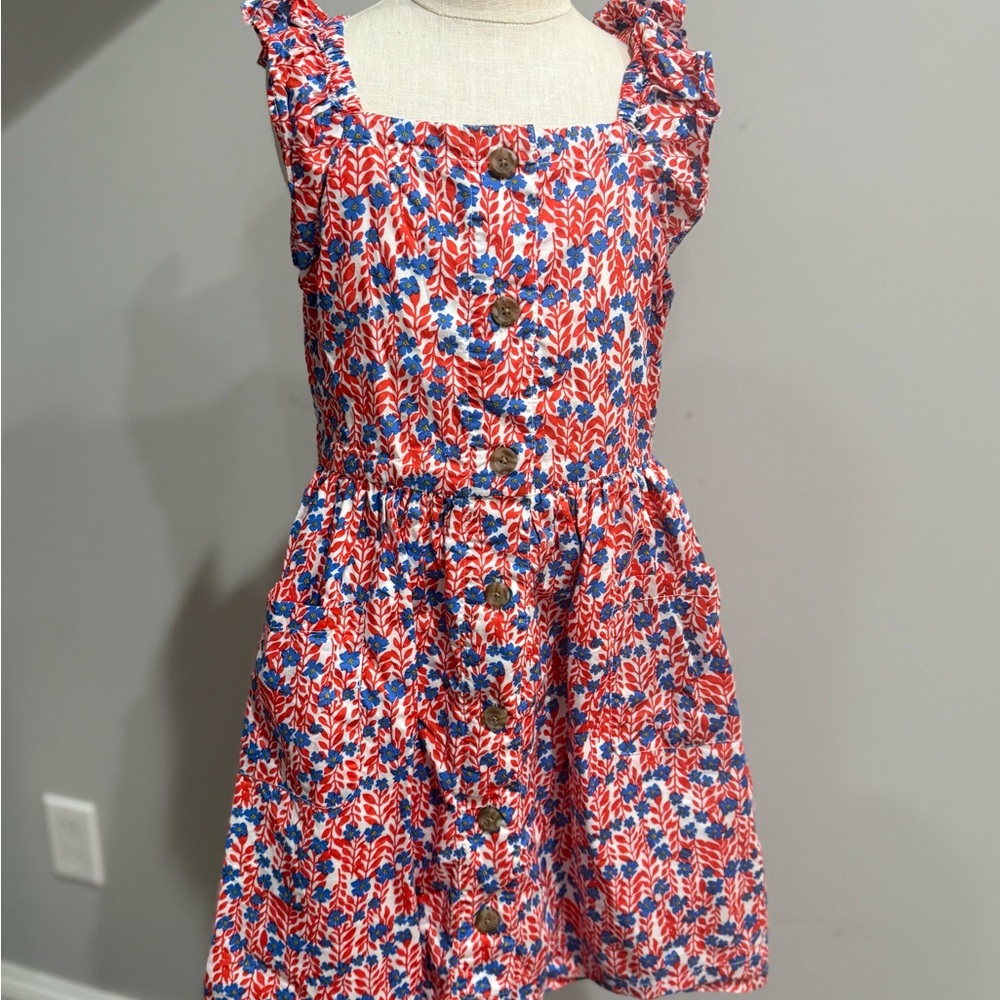 J. Crew Red and Blue Sundress